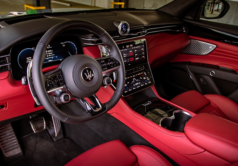 Interior of a luxurious rental vehicle from Step One Car Rental in Fort Walton Beach, FL